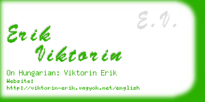 erik viktorin business card